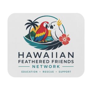 HFFN Logo Mouse Pad — Parrot & Cockatoo Rescue Logo Desk Mat