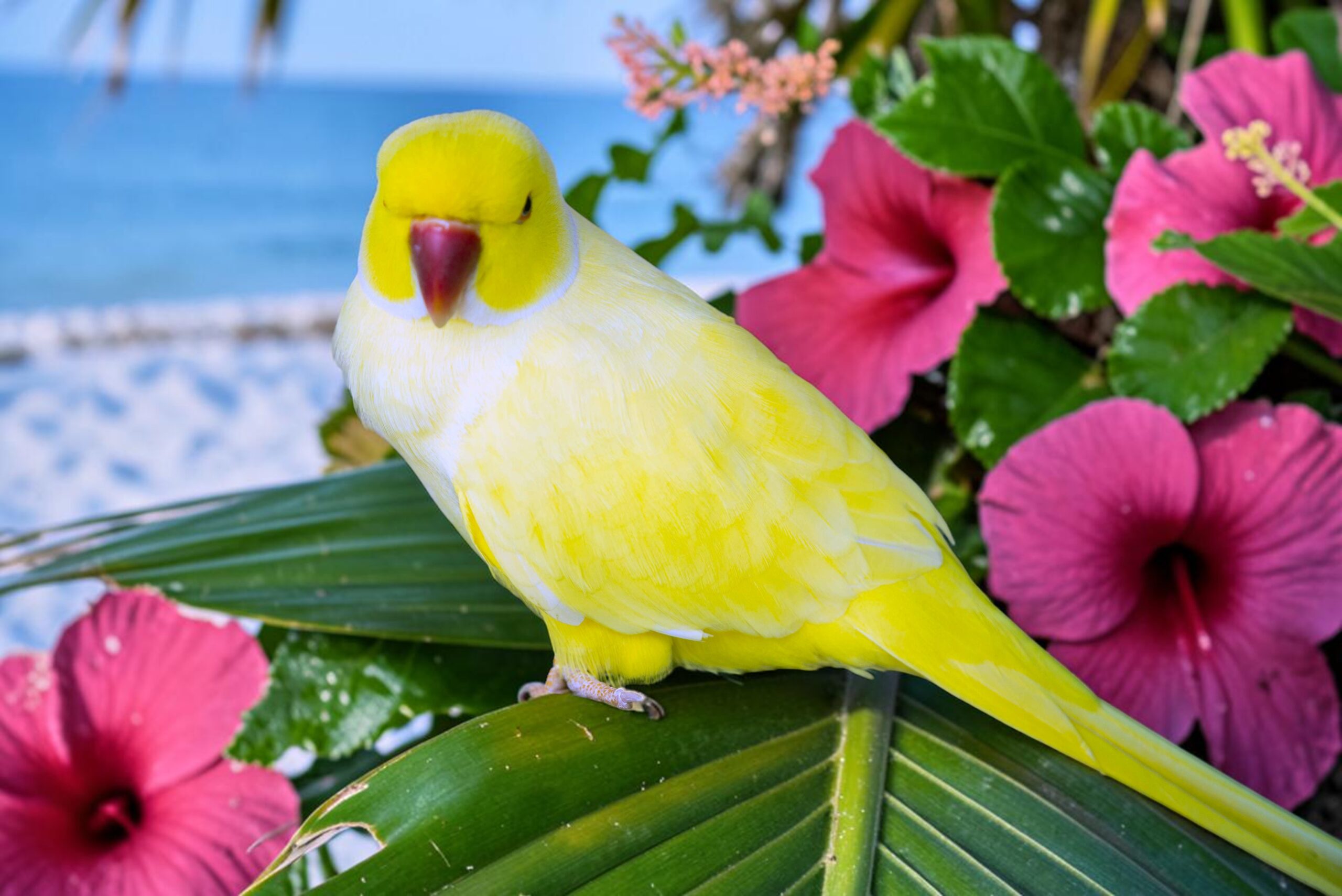 Indian Ring-necked Parakeet — HFFN member's bird on Oʻahu