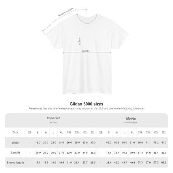 Size Chart, Cornsilk